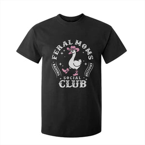 Feral Moms Raising Hellions Social Club T Shirt For Kid Funny Goose Pink Cowgirl Boots Hat TS14 Black Print Your Wear