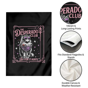 The Desperado Club Sign Sci-Fi Book Garden Flag Vintage Princess Cat Book Lover