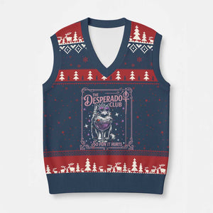 The Desperado Club Sign Sci-Fi Book V-Neck Knit Sweater Vest Vintage Princess Cat Book Lover