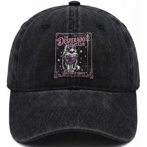 The Desperado Club Sign Sci-Fi Book Washed Cotton Baseball Cap Vintage Princess Cat Book Lover