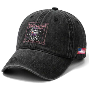 The Desperado Club Sign Sci-Fi Book Washed Cotton Baseball Cap Vintage Princess Cat Book Lover