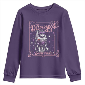 The Desperado Club Sign Sci-Fi Book Youth Sweatshirt Vintage Princess Cat Book Lover