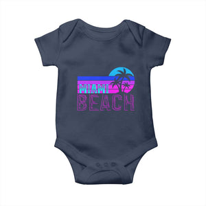 Vintage Miami Beach Baby Onesie Florida Proud Floridian Retro Palms Trees