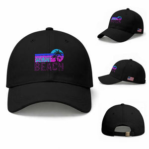 Vintage Miami Beach Baseball Cap Florida Proud Floridian Retro Palms Trees