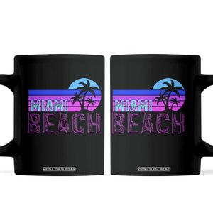 Vintage Miami Beach Coffee Mug Florida Proud Floridian Retro Palms Trees