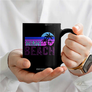 Vintage Miami Beach Coffee Mug Florida Proud Floridian Retro Palms Trees