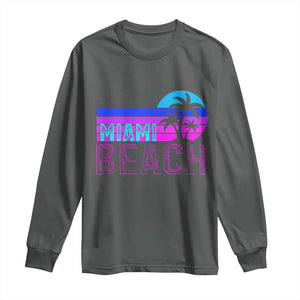 Vintage Miami Beach Long Sleeve Shirt Florida Proud Floridian Retro Palms Trees