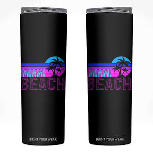 Vintage Miami Beach Skinny Tumbler Florida Proud Floridian Retro Palms Trees