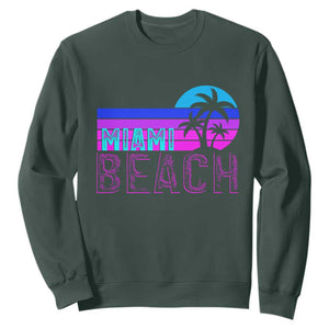 Vintage Miami Beach Sweatshirt Florida Proud Floridian Retro Palms Trees