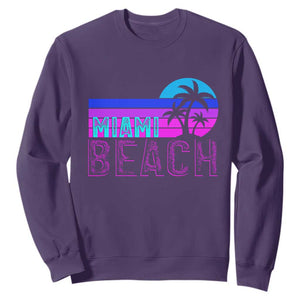 Vintage Miami Beach Sweatshirt Florida Proud Floridian Retro Palms Trees