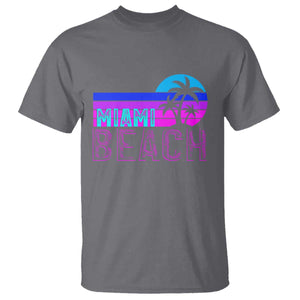 Vintage Miami Beach T Shirt Florida Proud Floridian Retro Palms Trees