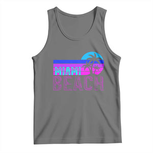 Vintage Miami Beach Tank Top Florida Proud Floridian Retro Palms Trees