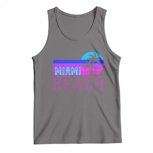Vintage Miami Beach Tank Top Florida Proud Floridian Retro Palms Trees