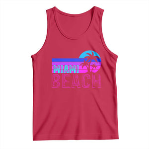 Vintage Miami Beach Tank Top Florida Proud Floridian Retro Palms Trees