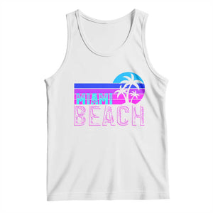 Vintage Miami Beach Tank Top Florida Proud Floridian Retro Palms Trees
