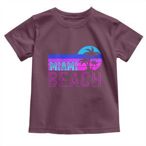 Vintage Miami Beach Toddler T Shirt Florida Proud Floridian Retro Palms Trees