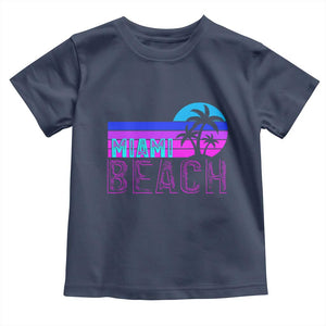 Vintage Miami Beach Toddler T Shirt Florida Proud Floridian Retro Palms Trees