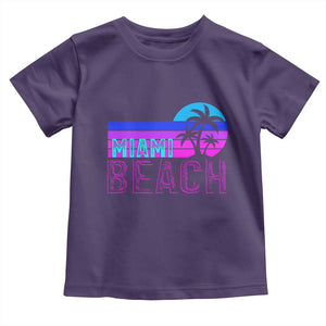 Vintage Miami Beach Toddler T Shirt Florida Proud Floridian Retro Palms Trees