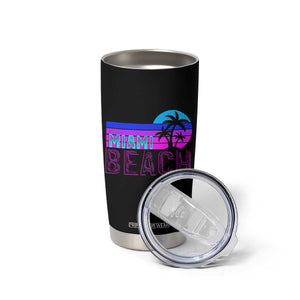 Vintage Miami Beach Tumbler Cup Florida Proud Floridian Retro Palms Trees