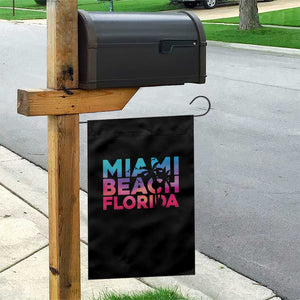 Miami Beach Florida Proud Garden Flag Floridian Retro Palms Trees