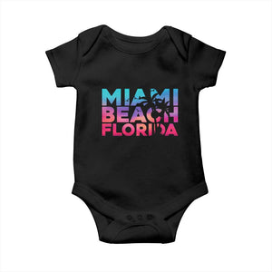Miami Beach Florida Proud Baby Onesie Floridian Retro Palms Trees