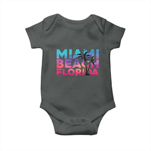 Miami Beach Florida Proud Baby Onesie Floridian Retro Palms Trees
