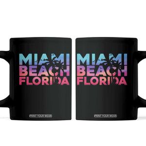 Miami Beach Florida Proud Coffee Mug Floridian Retro Palms Trees
