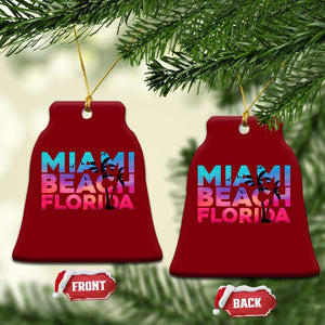Miami Beach Florida Proud Ceramic Ornament Floridian Retro Palms Trees