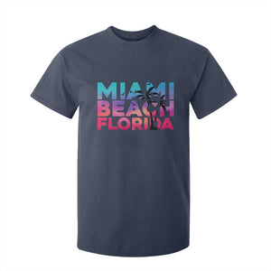 Miami Beach Florida Proud T Shirt For Kid Floridian Retro Palms Trees
