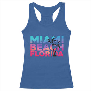 Miami Beach Florida Proud Racerback Tank Top Floridian Retro Palms Trees