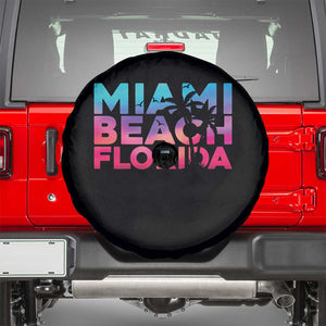 Miami Beach Florida Proud Spare Tire Cover Floridian Retro Palms Trees