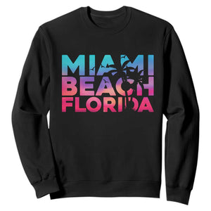 Miami Beach Florida Proud Sweatshirt Floridian Retro Palms Trees