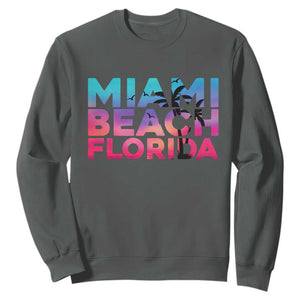Miami Beach Florida Proud Sweatshirt Floridian Retro Palms Trees