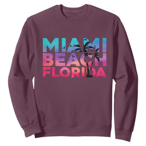 Miami Beach Florida Proud Sweatshirt Floridian Retro Palms Trees