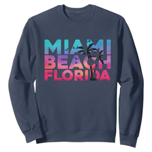 Miami Beach Florida Proud Sweatshirt Floridian Retro Palms Trees