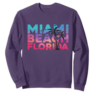 Miami Beach Florida Proud Sweatshirt Floridian Retro Palms Trees