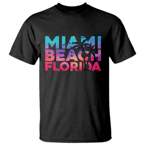 Miami Beach Florida Proud T Shirt Floridian Retro Palms Trees