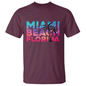 Miami Beach Florida Proud T Shirt Floridian Retro Palms Trees