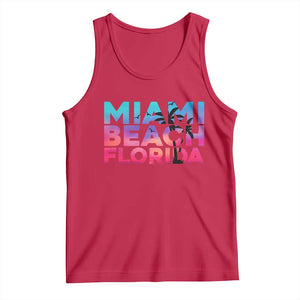 Miami Beach Florida Proud Tank Top Floridian Retro Palms Trees