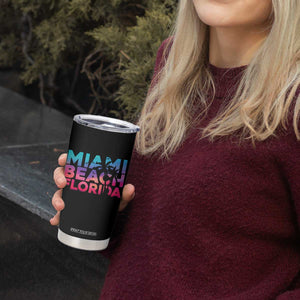 Miami Beach Florida Proud Tumbler Cup Floridian Retro Palms Trees