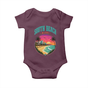 South Beach Miami Baby Onesie Retro Florida USA Souvenir Gift