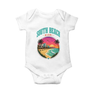 South Beach Miami Baby Onesie Retro Florida USA Souvenir Gift