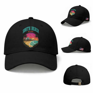 South Beach Miami Baseball Cap Retro Florida USA Souvenir Gift