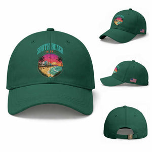 South Beach Miami Baseball Cap Retro Florida USA Souvenir Gift