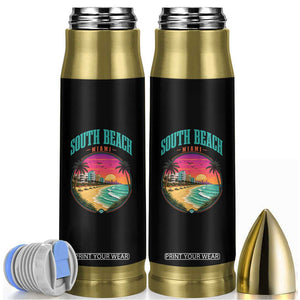 South Beach Miami Bullet Tumbler Retro Florida USA Souvenir Gift