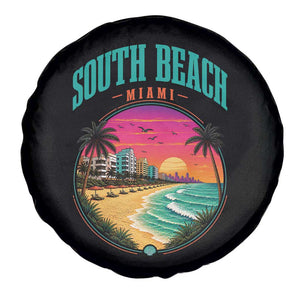 South Beach Miami Spare Tire Cover Retro Florida USA Souvenir Gift