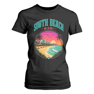 South Beach Miami T Shirt For Women Retro Florida USA Souvenir Gift