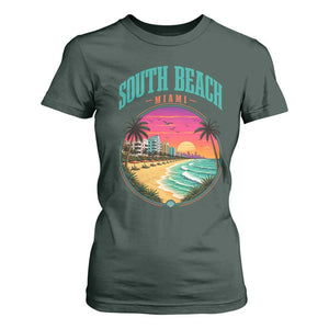 South Beach Miami T Shirt For Women Retro Florida USA Souvenir Gift