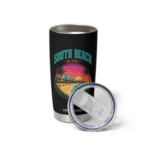 South Beach Miami Tumbler Cup Retro Florida USA Souvenir Gift