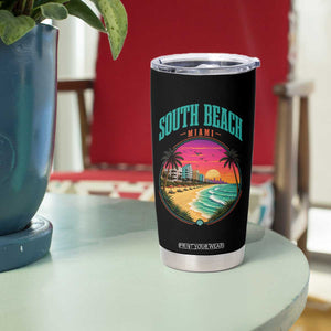 South Beach Miami Tumbler Cup Retro Florida USA Souvenir Gift